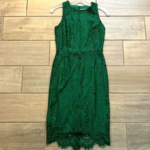 Emerald Green Lace Dress